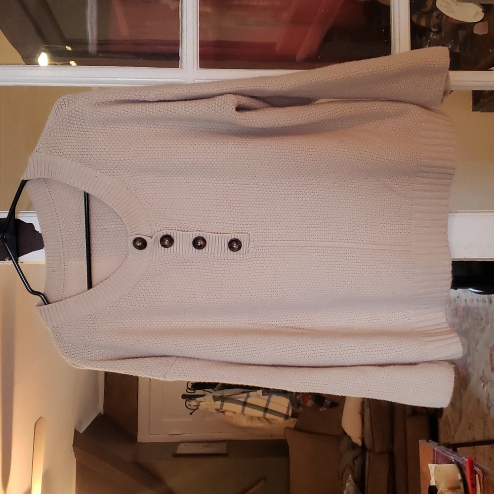 Waffle knit sweater